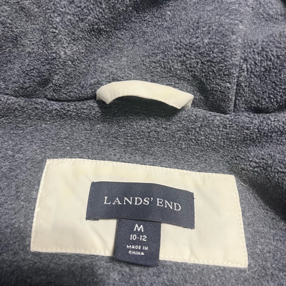 Lands' End Women's Cream Hooded Coat - Picture 4 of 8